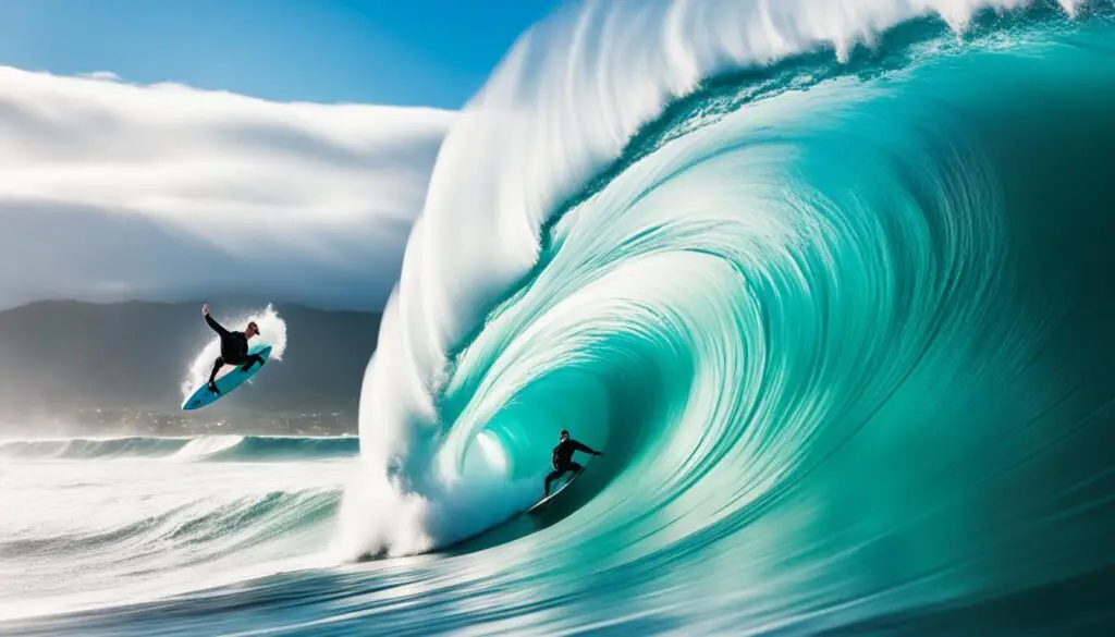 surfing intersecting swells